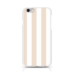 Vertical Stripes - White and Almond Brown Apple iPhone 6/6S Silicone Case (Transparent)