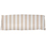 Vertical Stripes - White and Almond Brown Body Pillow Case Dakimakura (Two Sides)