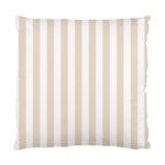 Vertical Stripes - White and Almond Brown Standard Cushion Case (Two Sides)