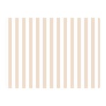 Vertical Stripes - White and Almond Brown Double Sided Flano Blanket (Mini)