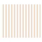 Vertical Stripes - White and Almond Brown Double Sided Flano Blanket (Small)
