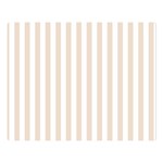 Vertical Stripes - White and Almond Brown Double Sided Flano Blanket (Large)