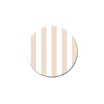 Vertical Stripes - White and Almond Brown Golf Ball Marker