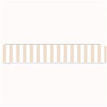 Vertical Stripes - White and Almond Brown Small Bar Mat
