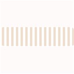 Vertical Stripes - White and Almond Brown Medium Bar Mat