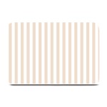 Vertical Stripes - White and Almond Brown Plate Mat