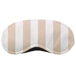 Vertical Stripes - White and Almond Brown Sleeping Mask