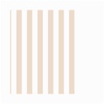 Vertical Stripes - White and Almond Brown Small Garden Flag (Two Sides)