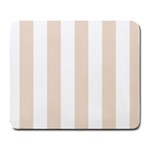 Vertical Stripes - White and Almond Brown Large Mousepad
