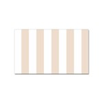 Vertical Stripes - White and Almond Brown Sticker Rectangular (10 pack)