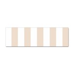 Vertical Stripes - White and Almond Brown Sticker Bumper (100 pack)