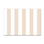 Vertical Stripes - White and Almond Brown Sticker A4 (100 pack)