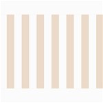 Vertical Stripes - White and Almond Brown 5  x 7  Photo Cards