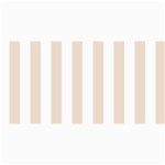 Vertical Stripes - White and Almond Brown 4  x 8  Photo Cards