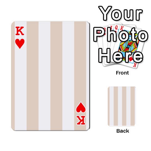 King Vertical Stripes Front - HeartK