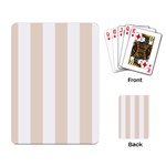 Vertical Stripes - White and Almond Brown Playing Cards Single Design