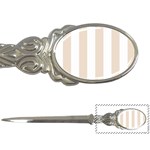 Vertical Stripes - White and Almond Brown Letter Opener