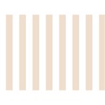 Vertical Stripes - White and Almond Brown Birthday Cake 3D Greeting Card (7x5)