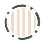 Vertical Stripes - White and Almond Brown Poker Chip Card Guard (10 pack)