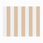 Vertical Stripes - White and Pastel Brown Small Glasses Cloth