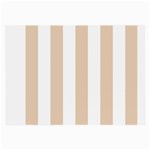 Vertical Stripes - White and Pastel Brown Large Glasses Cloth (2 Sides)