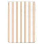Vertical Stripes - White and Pastel Brown Removable Flap Cover (L)