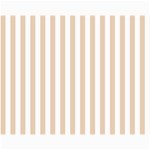 Vertical Stripes - White and Pastel Brown Collage 11  x 14 