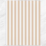 Vertical Stripes - White and Pastel Brown Canvas 12  x 16 