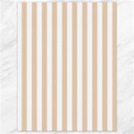 Vertical Stripes - White and Pastel Brown Canvas 18  x 24 