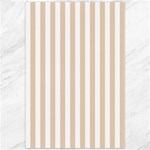 Vertical Stripes - White and Pastel Brown Canvas 20  x 30 