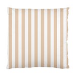 Vertical Stripes - White and Pastel Brown Standard Cushion Case (Two Sides)