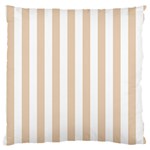 Vertical Stripes - White and Pastel Brown Large Cushion Case (Two Sides)