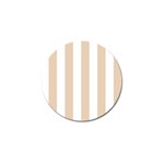 Vertical Stripes - White and Pastel Brown Golf Ball Marker