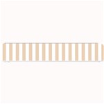 Vertical Stripes - White and Pastel Brown Small Bar Mat
