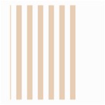 Vertical Stripes - White and Pastel Brown Large Garden Flag (Two Sides)