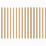 Vertical Stripes - White and Tan Brown Collage 12  x 18 