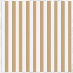 Vertical Stripes - White and Tan Brown Canvas 16  x 16 