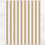 Vertical Stripes - White and Tan Brown Canvas 16  x 20 