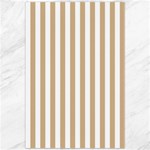 Vertical Stripes - White and Tan Brown Canvas 20  x 30 