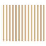 Vertical Stripes - White and Tan Brown Double Sided Flano Blanket (Small)