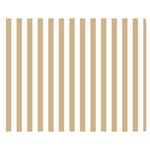 Vertical Stripes - White and Tan Brown Double Sided Flano Blanket (Medium)