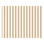 Vertical Stripes - White and Tan Brown Double Sided Flano Blanket (Large)