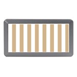 Vertical Stripes - White and Tan Brown Memory Card Reader (Mini)