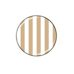 Vertical Stripes - White and Tan Brown Hat Clip Ball Marker (10 pack)