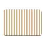 Vertical Stripes - White and Tan Brown Plate Mat