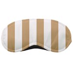 Vertical Stripes - White and Tan Brown Sleeping Mask