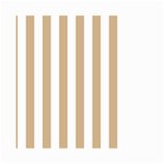 Vertical Stripes - White and Tan Brown Small Garden Flag (Two Sides)