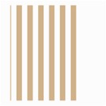 Vertical Stripes - White and Tan Brown Large Garden Flag (Two Sides)
