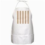 Vertical Stripes - White and Tan Brown BBQ Apron