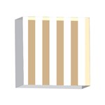 Vertical Stripes - White and Tan Brown 4 x 4  Acrylic Photo Block
